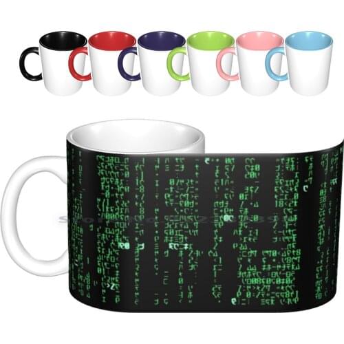 Matrix Code Ceramic Mugs Coffee Cups Milk Tea Mug Matrix Code Matrix Code Ghost Ghost In The Shell Movie Math Programmers