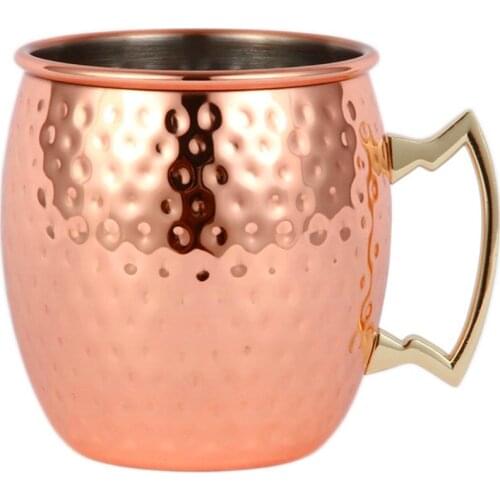 Copper Mugs Metal Beer Wine Cup Bar Tools Wine Glasses Stainless Steel Goblet Juice Drink Champagne Party Barware