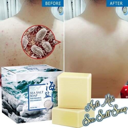Sea Salt Soap Oil Control Remover Makeup Moisturize Face Wash Goat Milk Soap Deep Cleansing Pores Blackheads Whitening Soap