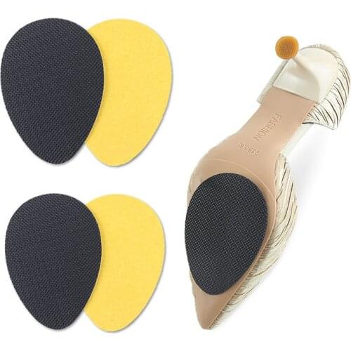 4 Pcs Sole Protector Stickers for Shoes Women Self-adhesive Anti-Slip Pad Rubber Soles Outsole Repair High Heels Sandals Inserts