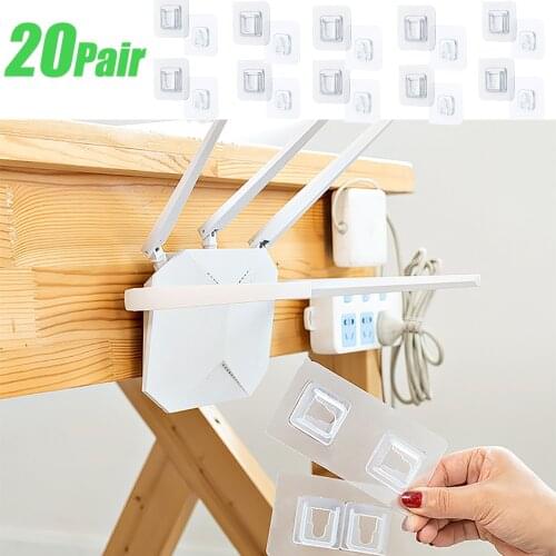50pair Double-sided Adhesive Wall Hooks Housekeeper on Wall Wall Storage Holder For Bathroom Kitchen Hook DropShipping