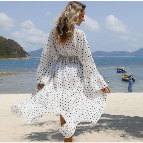 New Beach Cover up Cape Sexy Print Chiffon Beach wear Swimsuit Cover up Robe Pareo Bathing suit Women Bikini cover up Sarong
