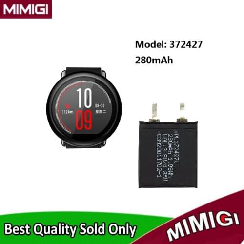 Original Replaces PL372427V 372427 280mAh Battery For Huami AMAZFIT T-Rex Res Sport 2 A1602 Smart Watch Accumulator