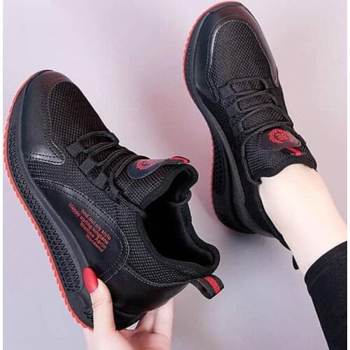 Casual Shoes Fashion Mesh Walking Shoes Thick-soled Sports Shoes Vulcanized Sub-mesh Womens New Style 2021