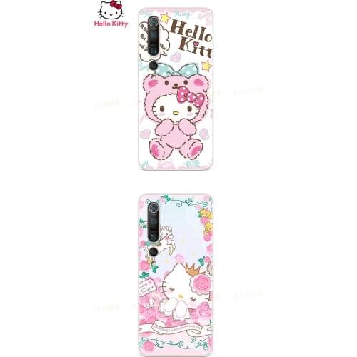 Hello Kitty for cute cartoon girl heart simple anti-fall soft case Xiaomi 10/10pro/cc9/note2/3