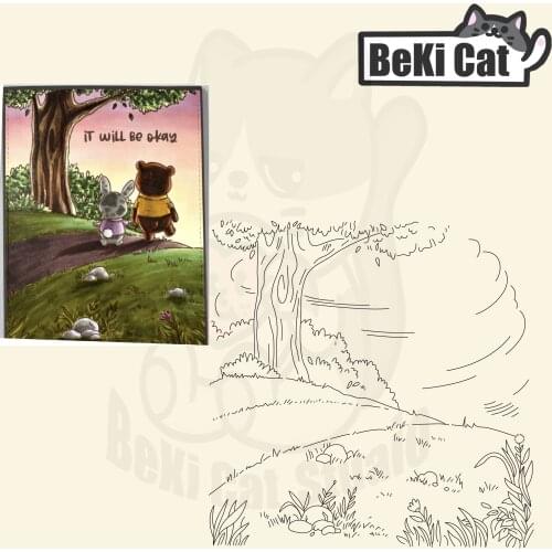 Background tree Transparent Clear Stamps for DIY Scrapbooking/Card Making Fun Decoration Supplies