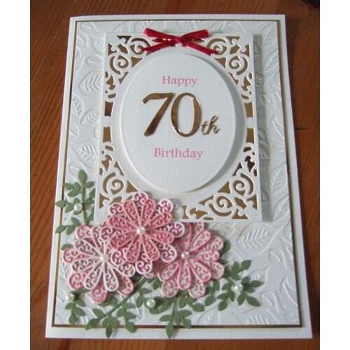 Rectangle flower Frame Metal Cutting Dies Stencil Flower Pattern DIY Scrapbooking Die Cuts Album Paper Cards Embossing Crafts