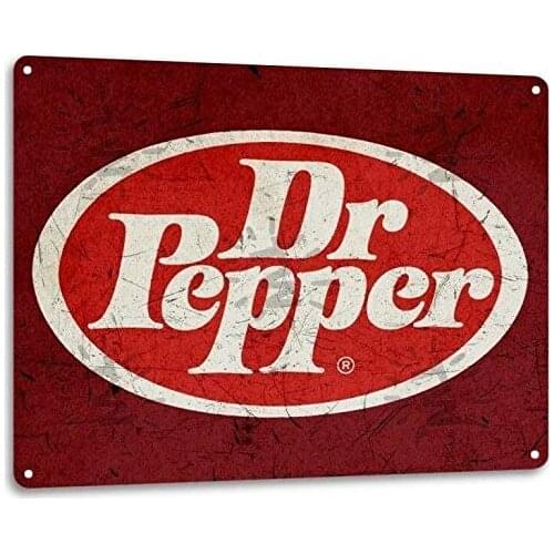 Dr Pepper Soda Pop Store Advertising Vintage Look Retro Wall Decor Bar Metal Tin Sign 16x12in