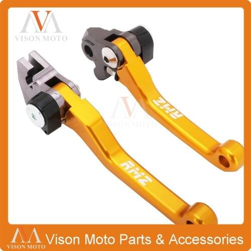 CNC For SUZUKI RMZ250 RMZ450 Billet Motorcycle Brake Clutch Lever Dirt bike Pivot Lever RMZ 250 04 07-18 450 Handle Levers LOGO