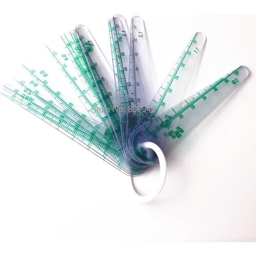 0.05-2.0mm 20sheet Thickness Plastic Plug Feeler Gauge Gap Filler Measuring Tool with PVC sheet Thickness gauge