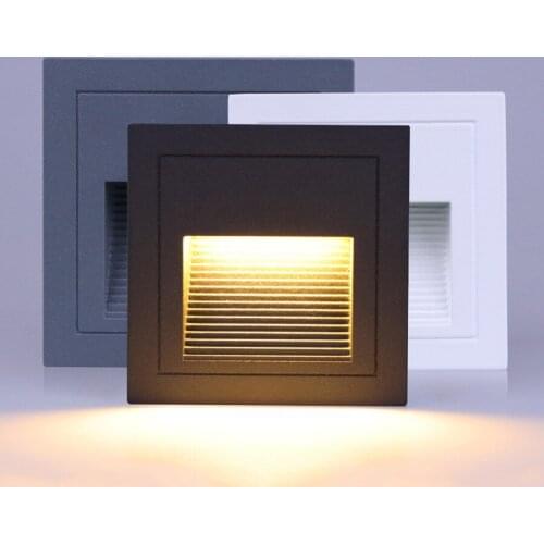 10PCS 1/3W Outdoor Recessed LED Stair Step Light Corridor Aisle Wall Corner Light Villa Landscape Buried Stairway Night Light
