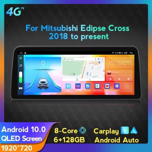 Android 12.3 Vertical Stand-UP Monitor Car Radio Multimedia Video Player GPS Navigation for Mitsubishi Eclipss Cross 2018 -2020
