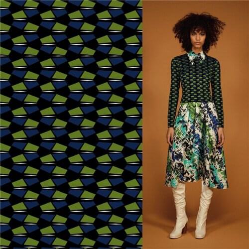 Spring and Summer Brand Fashion Cotton Fabric For Dress Irregular Geometric Pattern Printed Fabric Handmade DIY Sewing Material