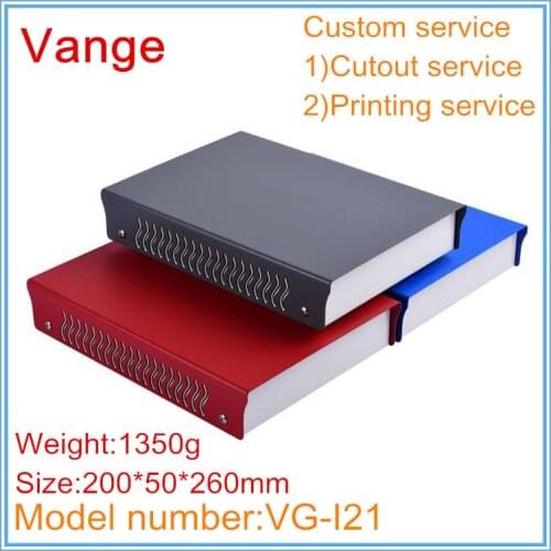 1pcs/lot power support project metal cases 200*50*260mm Iron steel instrument housing diy boxes for electronic control equipment