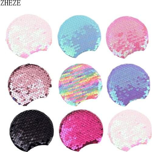 10Pairs Reversible New 3'' Sequin Mouse Ears For Girls Glitter Hair Bow Headband Kids Birthday Party DIY Accessories