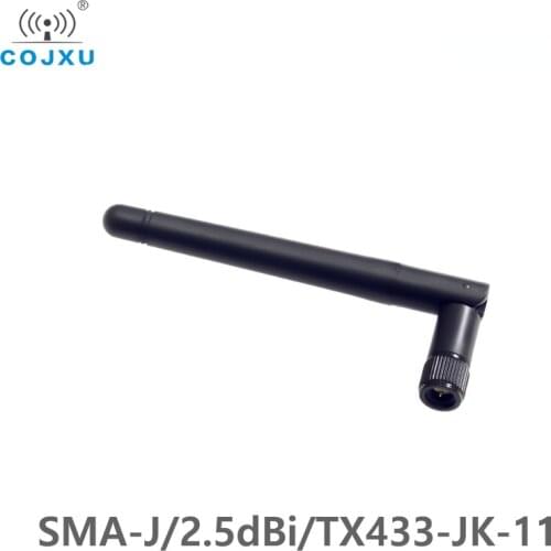 2pcs TX433-JK-11 433MHz 2.5dBi Rubber Antenna Flexible Angle adjustment SMA Connector 433 MHz Omni Antenna for communication