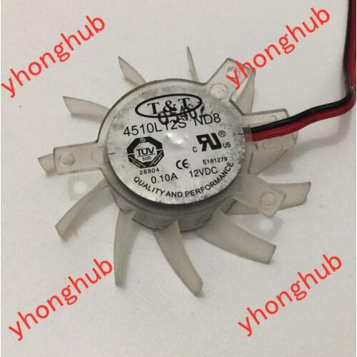 T&T 4510L12S ND8 DC 12V 0.10A 2-Wire Server Cooling Fan