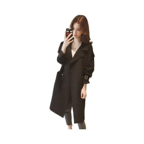 2020 Women Windbreaker Autumn Trench Female Coat Casual Vintage Ladies Long Jackets Ladies Outerwear Large Size Overcoats D11