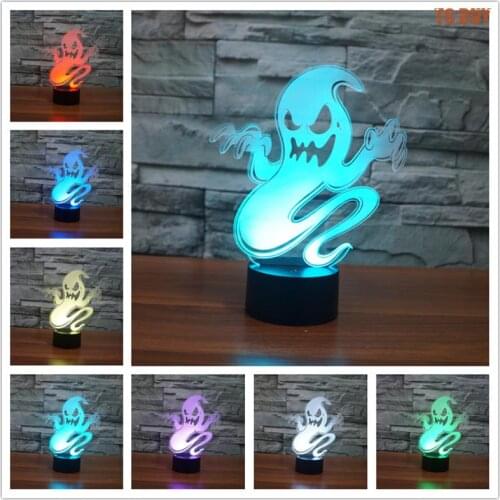 3D Mood Lamp animal cute teddy bear Light Love balloon visual light 3d touch button night light Children Christmas gift