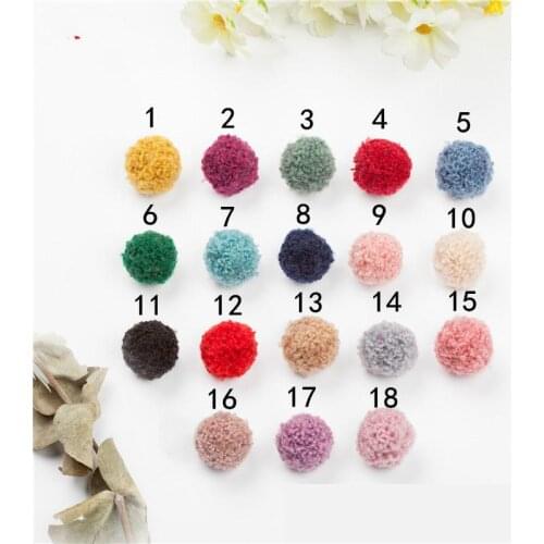 50pc Craft Pompon 15cm Poly Pompoms Balls For Decoration Earring Hair Clip Shoes Hats Crafts Materials Mini Pom Pom Diy Supplies