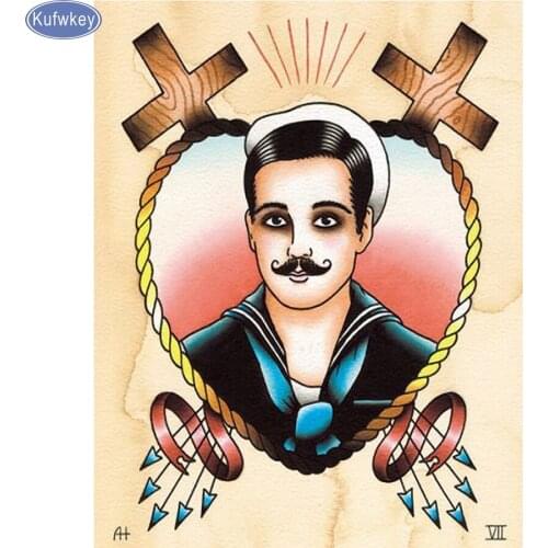 DIY 5D Diamond Mosaic portrait Handmade Diamond Painting Cross Stitch Full Diamond Embroidery icons men Patterns Rhinestones art