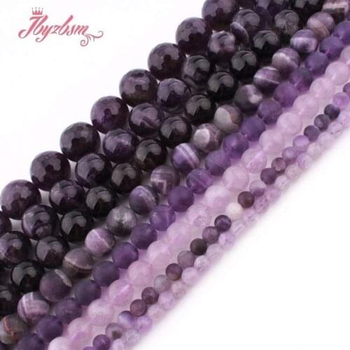 Natural Stone Beads Amethysts Beads For DIY Necklace Bracelats Earring Pandant Fashoin Jewelry Making Loose 15" Free Shipping