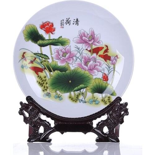 King of Connaught Jingdezhen creative Home Furnishing living fashion modern decorative crafts decoration ceramic plate high-grad