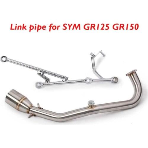 GR125 GR150 Motorcycle Exhaust Pipe 51mm front Header Connector Link Tube for SYM GR125 GR150