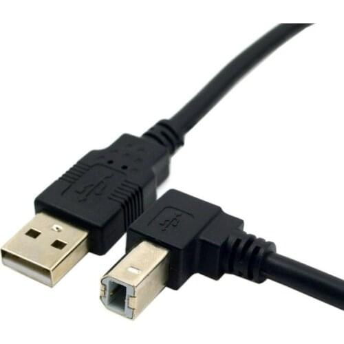 150cm 5Ft USB2.0 A male to 90 Degree Down angled USB2.0 B male printer cable for printer scaner & hardisk