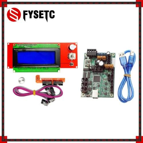 Clone Prap Prusa i3 Ramps 1.4 2004 LCD With Mini-Rambo 1.3A Mainboard For Prusa i3 MK2 3D Printer Designed by Ultimachine