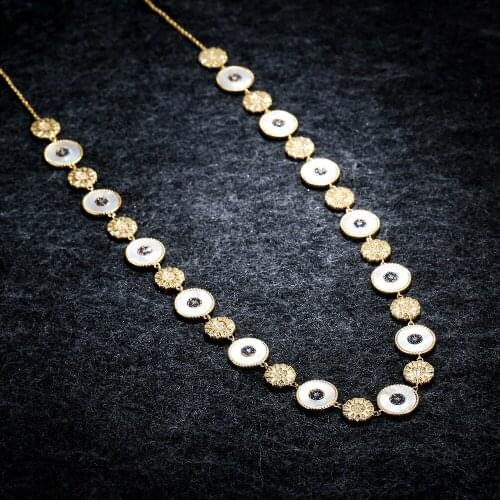 LIDU High Quality 925 Silver Devils Eye Fritillaria Necklace With Stylish And Elegant Monaco Jewelry As A Gift For Friends