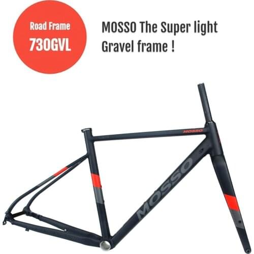MOSSO 730GVL GRAVEL Disk Brake Road Bicycle Frame Aluminum Alloy Frame and Carbon Fork 43/46/49cm
