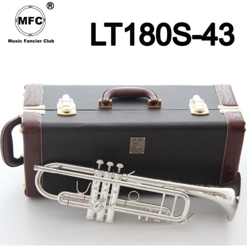 Music Fancier Club Bb Trumpet LT180S-43 Silver Plated Music Instruments Profesional Trumpets 180S43 Included Case Mouthpiece