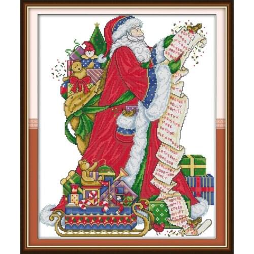 Joy Sunday New Arrival Cross Stitch Sets Santa Claus Needlework 11/14CT DIY Handmade Embroidery Kits For Room Decor And Gift