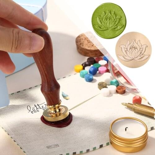 Wax Seal Stamp Antique Flower Plants Sealing Stamp Head for DIY Scrapbooking Replacement Stamp Head Hobby Tools