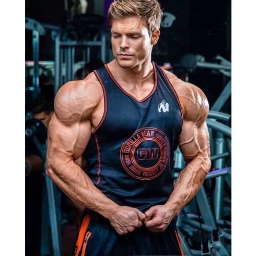 New summer muscle brother sportsman sports fitness running training basketball football cotton jersey fast dry Breathable vest