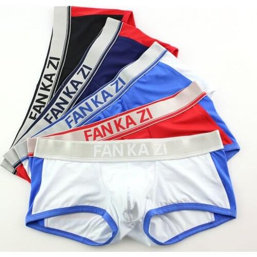 Wholesale Boxer Shorts Underwear Men Penis Pouch Boxershorts Trunks Soft Mens U Convex Underwear 5pcs/lot Homme Cueca Underpants