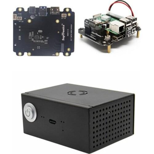 New X820 V3.0 USB 3.0 SATA HDD/SSD Storage Expansion Board + Case For Raspberry Pi 3 B