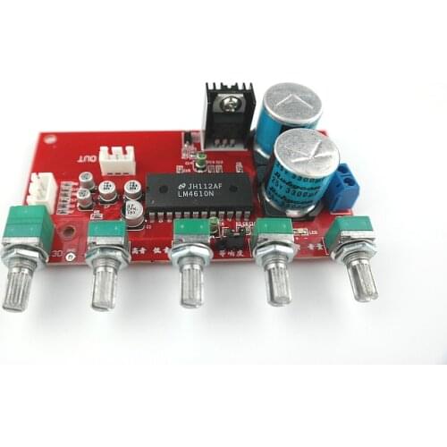 DC 12-24V LM4610 tone board with LM317 regulator circuit