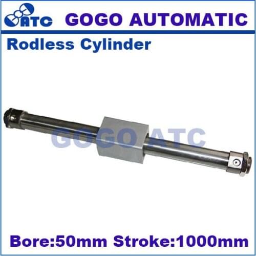 GOGO High quality rodless pneumatic cylinders 50mm bore 1000mm stroke CY1B50-1000 basic type rodless air cylinder