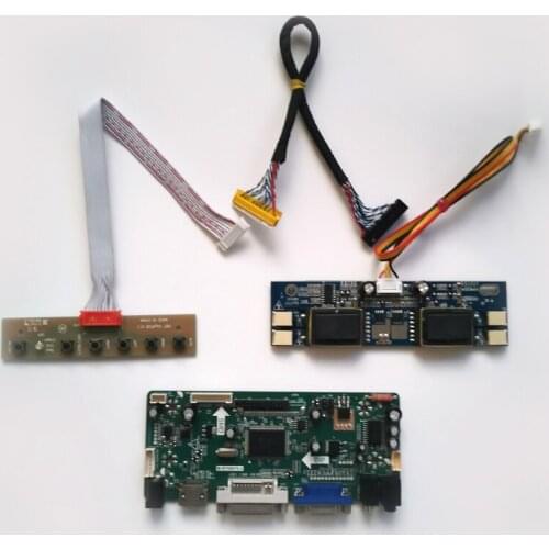 Fit M190MWW1 M190MWW3 M190PW01 4CCFL keyboard VGA DVI 19" 1440*900 30Pin LVDS M.NT68676 LCD screen controller board DIY kit