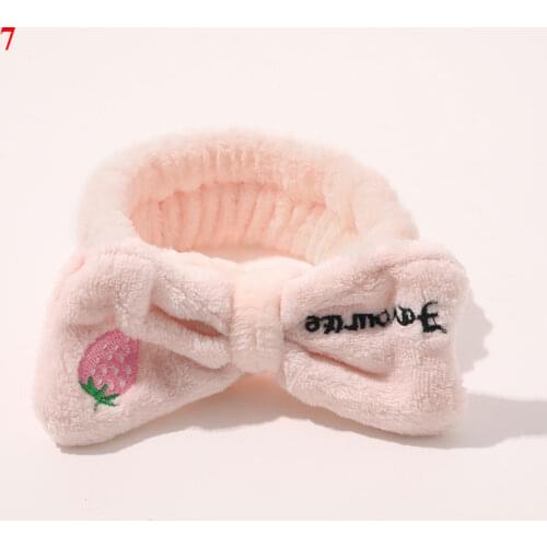 Cute Makeup Headband Coral Fleece Elastic Cute Headband Turban Headwrap Fashion Fashion Hair Accessories Soft Plush Hairband