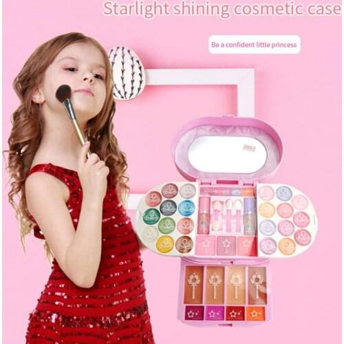 Novelty Multi-Layer Makeup Case Cosmetic Set Palette Girls Interactive Play Toy
