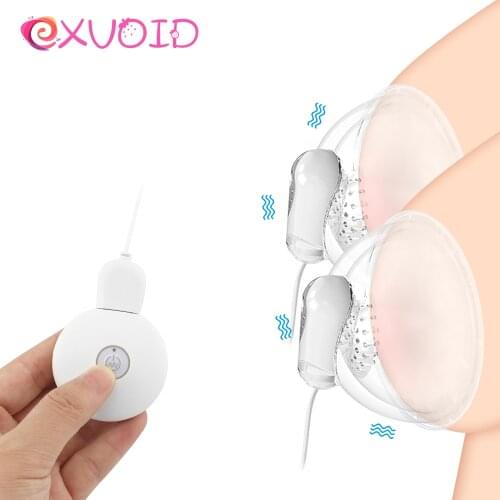 EXVOID Tongue Lick Sex Shop Breast Enlargement Pump Nipple Suction Cups Breast Cover Massager Nipple Sucker Vibrator Vibrator