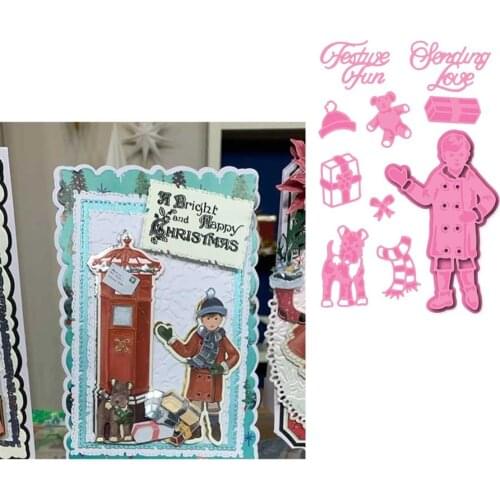 JOHNATHANS CHRISTMAS Metal Cutting Die Scrapbook Embossed Paper Card Album Craft Template Cut Die Stencils New for 2021 Arrive