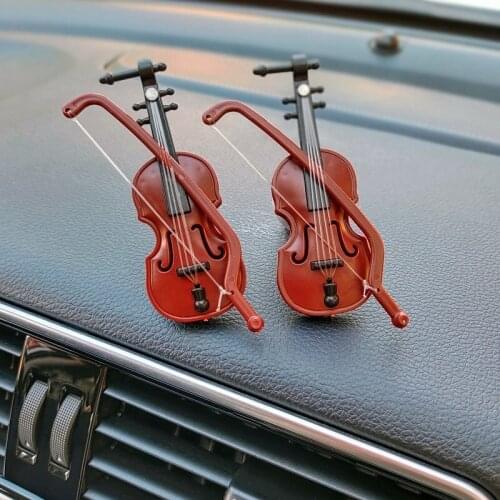 Violin Car Air Freshener Perfume Clip Creative Vintage Mini Violin Car Air Vent Clip Auto Accessories Interior Aroma Diffuser