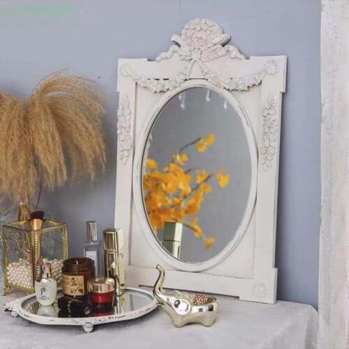 Makeup Mirror Wall Vanity Mirrors Girl Heart Porch Decorative Photography Furnishing Articles зеркало To Do Old Light Luxury