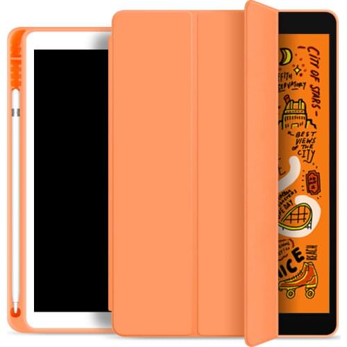 For iPad 9.7 2017 2018 Case with Pencil Holder Cover for iPad A1822 A1823 A1893 10.2 Pro 11 12.9 2020 Air 3 10.5 Air 4 10.9 Case