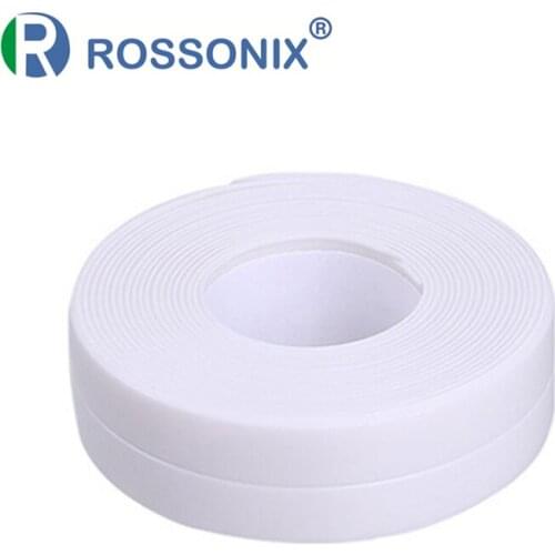 1 Roll 3.2 Meters Waterproof Bath Sealing Tape Bathroom Sink Sealing Strip White PVC Self Adhesive Wall Stickers for Kitchen