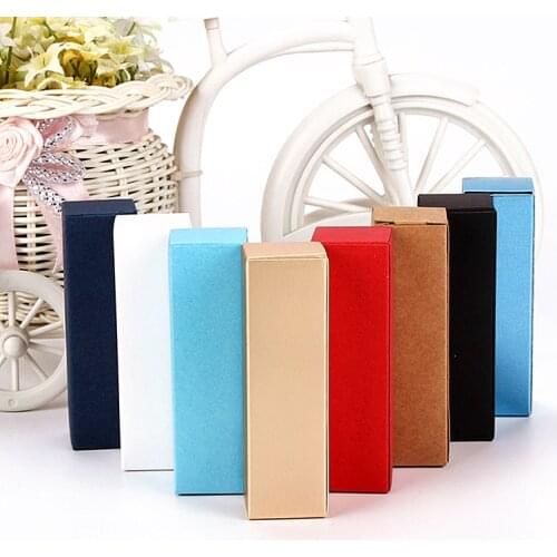 100pieces Paper Box for Lipstick Package Kraft Paper Box Wedding Party Small Gift Packaging Paper Box Retail